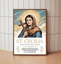 Saint Cecilia, Home Decor, Birthday Gifts, Housewarming Gifts, Wall Art, Catholic Art