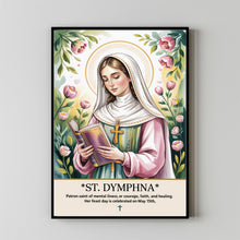 Saint Dymphna, Birthday Gift, Housewarming Gift, Wall Art, Catholic Art2