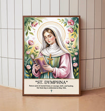 Saint Dymphna, Birthday Gift, Housewarming Gift, Wall Art, Catholic Art2