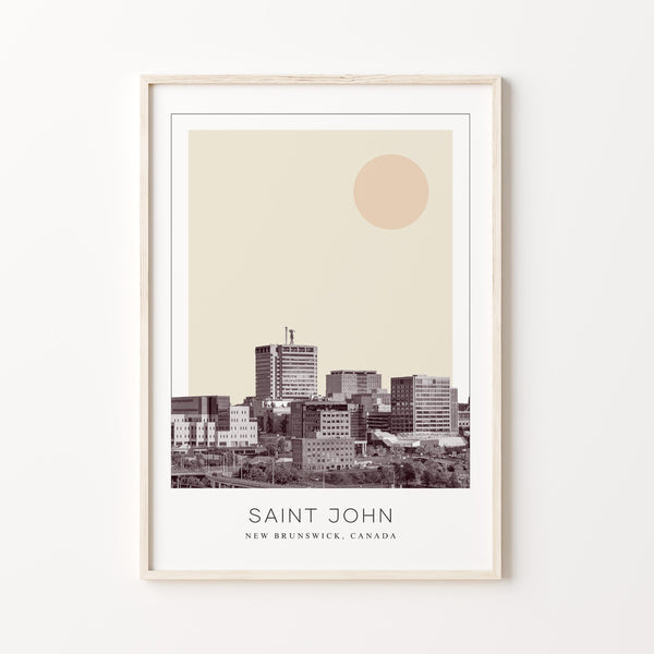 Saint John Poster Print, Saint John Travel Poster, Saint John Minimalistic Wall Art, Saint John, New Brunswick, Canada 1868247202