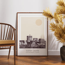 Saint John Poster Print, Saint John Travel Poster, Saint John Minimalistic Wall Art, Saint John, New Brunswick, Canada 1868247202