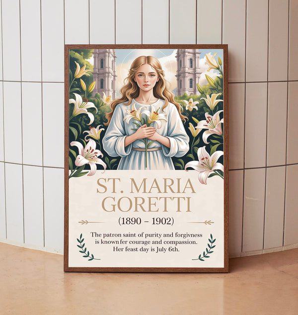 Saint Maria Goretti, Saint Maria Goretti Wall Decor, Birthday Gifts, Housewarming Gifts