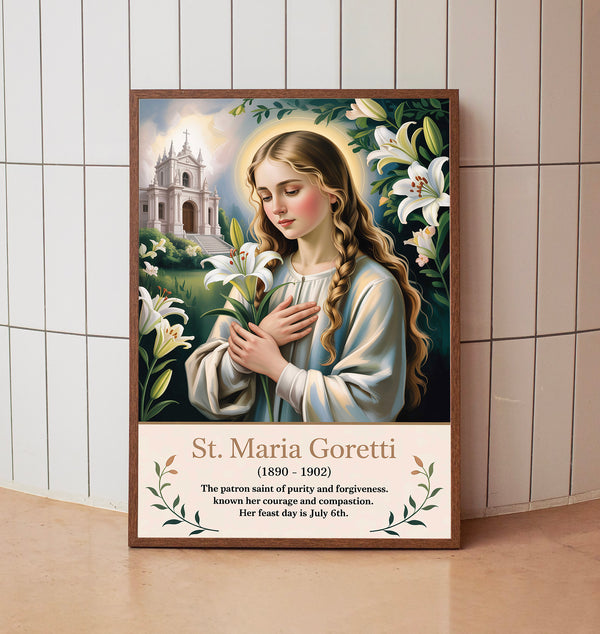 Saint Maria Goretti, Saint Maria Goretti Wall Decor, Home Decor, Housewarming Gifts 2