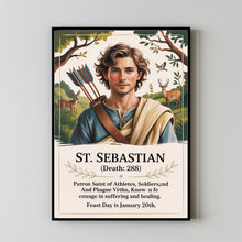 Saint Sebastian, Birthday Gifts, Housewarming Gifts, Wall Art, Catholic Art, Sacred Art