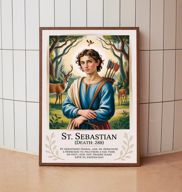 Saint Sebastian, Birthday Gifts, Housewarming Gifts, Wall Art, Catholic Art, Sacred Art2