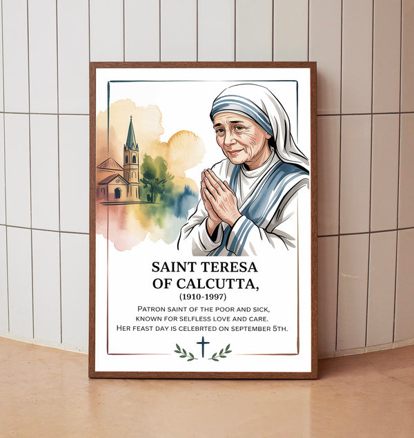Saint Teresa of Calcutta, Mother Teresa's Praying Heart, Birthday Gift, Housewarming Gift
