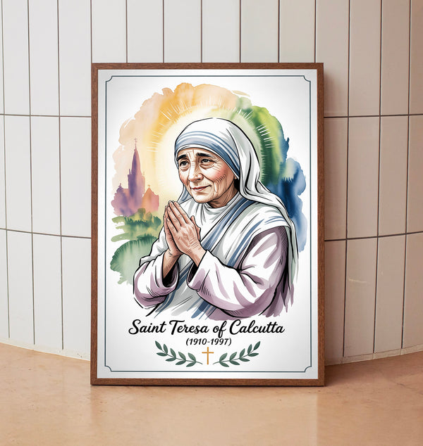 Saint Teresa of Calcutta, Mother Teresa's Praying Heart, Birthday Gift, Housewarming Gift1