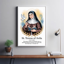 Saint Teresa, Catholic Gifts, Birthday Gifts, Wall Art, Sacred Art, Carmelite Nun, Teresa of Avila