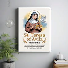 Saint Teresa, Catholic Gifts, Birthday Gifts, Wall Art, Sacred Art, Carmelite Nun, Teresa of Avila 1