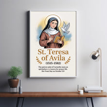Saint Teresa, Catholic Gifts, Birthday Gifts, Wall Art, Sacred Art, Carmelite Nun, Teresa of Avila 1