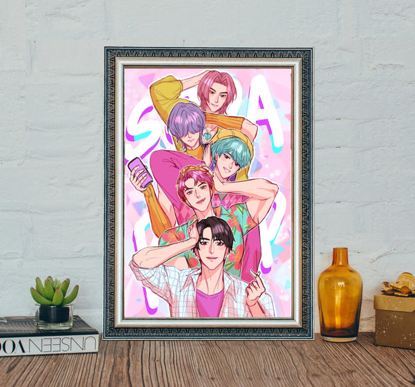 Saja boys KPop Demon Hunters Poster, KPop Demon Hunters 2025 Movie Poster, Classic Anime Movie Canvas Cloth Poster 4359586948 - Copy