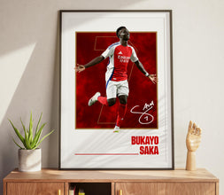 Saka Football Poster North London Football Print for Fans 4384255206