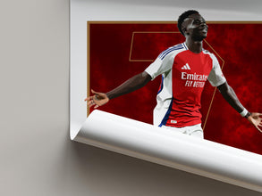 Saka Football Poster North London Football Print for Fans 4384255206