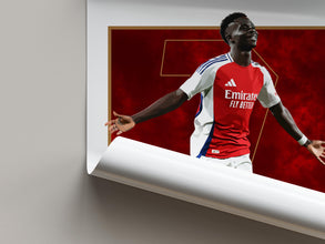 Saka Football Poster North London Football Print for Fans 4384255206