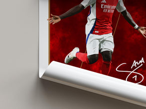 Saka Football Poster North London Football Print for Fans 4384255206