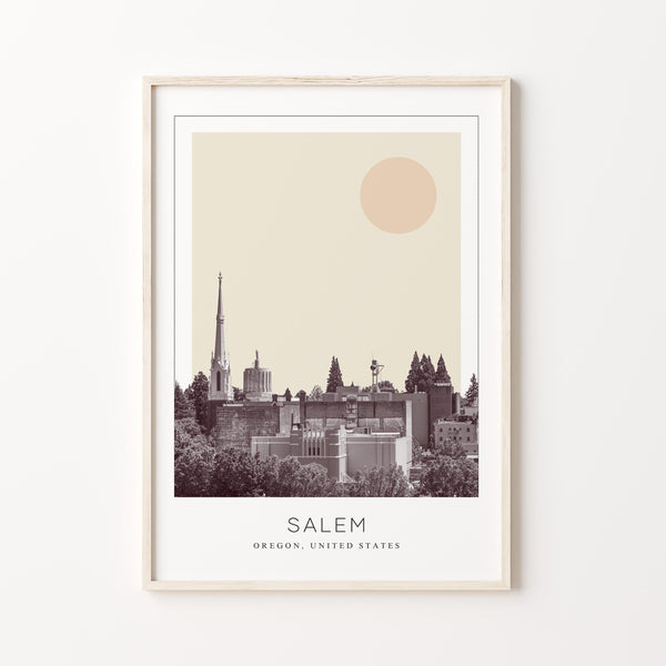 Salem Poster Print, Salem Travel Poster, Salem Minimalistic Wall Art, Salem, Oregon, United States 1882438515