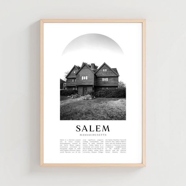 Salem Travel Poster, Salem Print, Salem Wall Art, Travel Print, Massachusetts City Art, Salem Gift, Massachusetts Decor  NA298M 4341625990