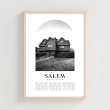 Salem Travel Poster, Salem Print, Salem Wall Art, Travel Print, Massachusetts City Art, Salem Gift, Massachusetts Decor  NA298M 4341625990