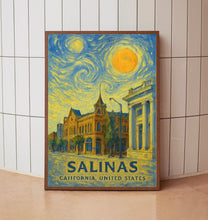 Salinas Poster Print, Salinas Travel Poster, Salinas Van Gogh Style Wall Art, Salinas, California, United States