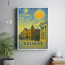 Salinas Poster Print, Salinas Travel Poster, Salinas Van Gogh Style Wall Art, Salinas, California, United States