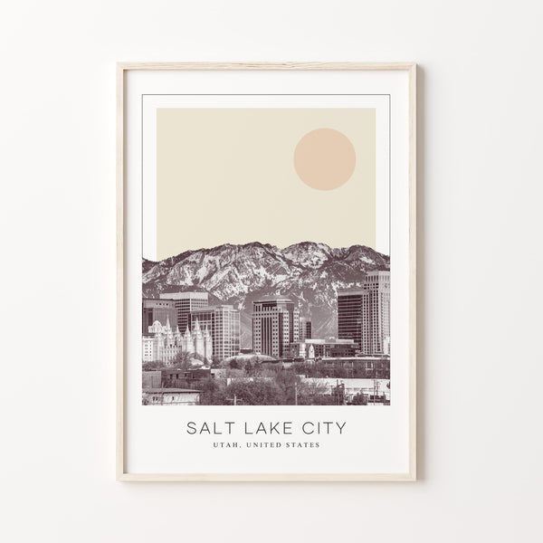 Salt Lake City Poster Print, Salt Lake City Travel Poster, Salt Lake City Minimalistic Wall Art, Salt Lake City, Utah, United States 1868249466