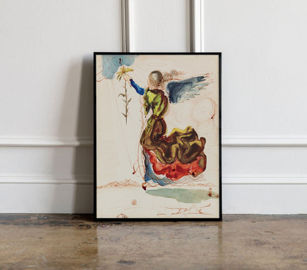 Salvador Dali Angel of the Annunciation Print, Salvador Dali Exhibition Poster, Surrealism Poster, Salvador Dali Exhibition print 1210234627