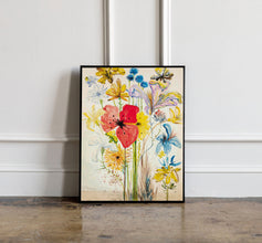 Salvador Dali Print, Salvador Dali Exhibition Poster, Dali Flowers Poster, Wildflower Print, Surrealism Poster, Mid Century Modern 1363069942