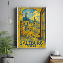 Salzburg Austrian travel poster, Salzburg City Travel Art Wall Decor, Home Decor Wall Art Travel Poster Gifts, Austrian Travel Print