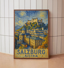 Salzburg Austrian travel poster, Salzburg City Travel Art Wall Decor, Home Decor Wall Art Travel Poster Gifts, Austrian Travel Print (2)