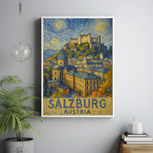 Salzburg Austrian travel poster, Salzburg City Travel Art Wall Decor, Home Decor Wall Art Travel Poster Gifts, Austrian Travel Print (2)