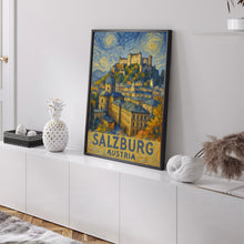 Salzburg Austrian travel poster, Salzburg City Travel Art Wall Decor, Home Decor Wall Art Travel Poster Gifts, Austrian Travel Print (2)