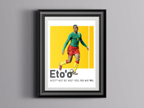 Samuel Eto'o Poster, Cameroonian Football Legend Sport Poster 1598542304