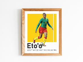 Samuel Eto'o Poster, Cameroonian Football Legend Sport Poster 1598542304