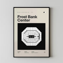 San Antonio Spurs Poster, Frost Bank Center Print, Mid Century Modern Basketball Wall A-BWDUVZ