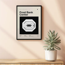 San Antonio Spurs Poster, Frost Bank Center Print, Mid Century Modern Basketball Wall A-BWDUVZ