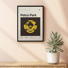 San Diego Ballpark Poster, Petco Park Stadium Print, Mid Century Modern Baseball Poster-FXC60W