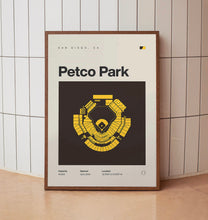 San Diego Ballpark Poster, Petco Park Stadium Print, Mid Century Modern Baseball Poster-FXC60W
