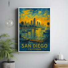 San Diego California Travel Poster, San Diego Travel Wall Poster Print, California coast Wall Art, San diego Wall Art Gallery