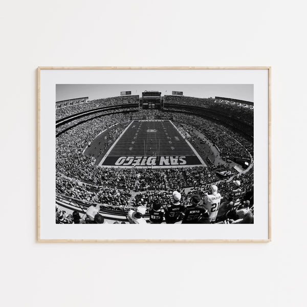 San Diego Chargers Stadium Poster, Qualcomm Stadium ,Jack Murphy Stadium, Retro Stadium, Classic NFL Stadium Print, Vintage Stadium Decor 4320440668
