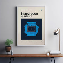 San Diego FC Poster, Snapdragon Stadium Print, Mid Century Modern Football Posters, Spo-8RDHUX
