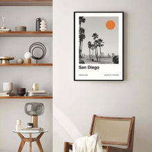 San Diego Poster  Minimalist Travel Poster  Bauhaus Poster  Retro Art Print  Wall Art  California 1571452255