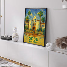 San Diego State University, SDSU School Poster, University Campus Wall Art, San Diego Travel Print, Custom Graduating Gifts