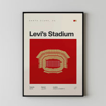 San Francisco 49ers Poster, Levi's Stadium Print, Mid Century Modern Football Poster, S-9TCI8S