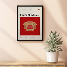 San Francisco 49ers Poster, Levi's Stadium Print, Mid Century Modern Football Poster, S-9TCI8S
