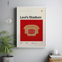 San Francisco 49ers Poster, Levi's Stadium Print, Mid Century Modern Football Poster, S-9TCI8S