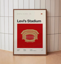 San Francisco 49ers Poster, Levi's Stadium Print, Mid Century Modern Football Poster, S-9TCI8S