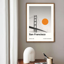 San Francisco Poster  Minimalist Travel Poster  Bauhaus Poster  Retro Art Print  Wall Art  California 1551282382