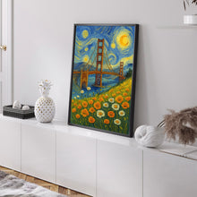 San Francisco Travel Print, San Francisco Travel Poster Print, California Golden Gate Bridge Wall Art, Travel Wall Decor