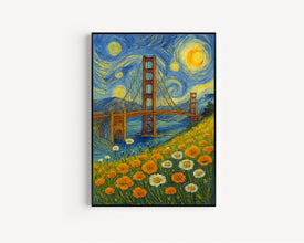 San Francisco Travel Print, San Francisco Travel Poster Print, California Golden Gate Bridge Wall Art, Travel Wall Decor