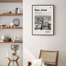 San Jose Art Print  San Jose Poster  San Jose Wall Art  Mid Century Poster  Travel Print Art  California 1588925027